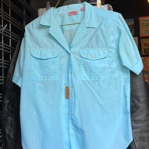 Vintage Pastel Blue Button Down